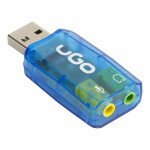 Placa Som USB UGO 5.1 (IVA e Portes Incluídos)