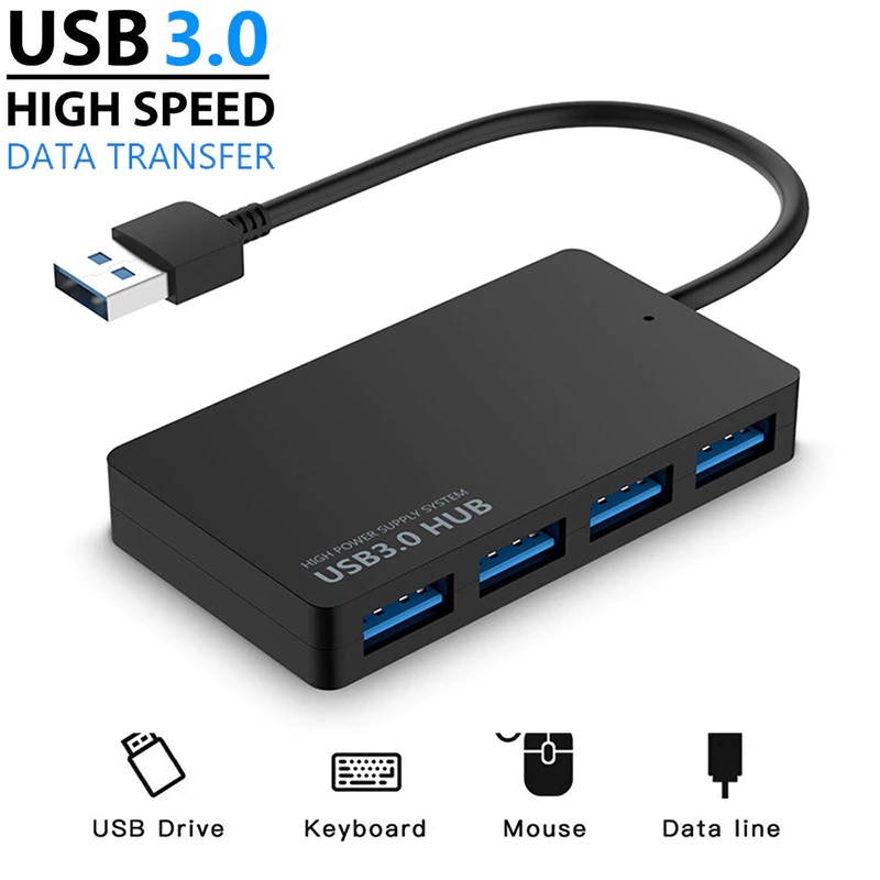 Hub USB 3.0 C4 Portas 1 Hub USB 3.0 C/4 Portas (IVA e Portes Incluídos) - Image 1