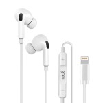 Auscultadores Estéreo Brancos com Micro para iPhone Elásticos IN-EAR (Bluetooth Lightning) (IVA e Portes Incluídos)