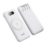 Banco de Alimentação de Bateria Externa Universal 10.000 mAh + Carregamento sem Fio Qi (4 conexões) Branco (IVA e Portes Incluídos) - Image 3