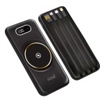 Banco de Alimentação de Bateria Externa Universal 10.000 mAh + Carregamento sem Fio Qi (4 conexões) Preto (IVA e Portes Incluídos) - Image 2