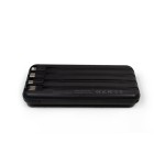 Banco de Alimentação de Bateria Externa Universal 10.000 mAh + Carregamento sem Fio Qi (4 conexões) Preto (IVA e Portes Incluídos) - Image 4
