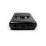 Banco de Alimentação de Bateria Externa Universal 10.000 mAh + Carregamento sem Fio Qi (4 conexões) Preto (IVA e Portes Incluídos) - Image 5