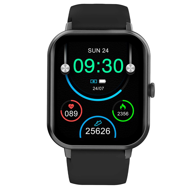 Smartwatch Forest Silicone Preto_1 Smartwatch Forest Silicone Preto (IVA e Portes Incluídos) - Image 1