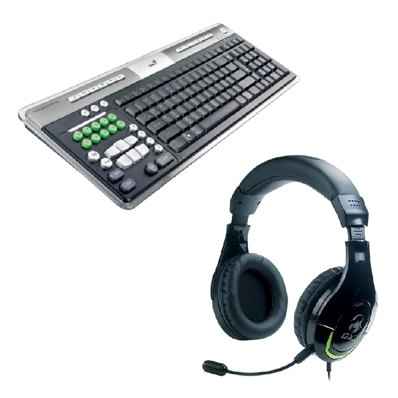 Pack Gaming Teclado Genius Luxemate 525 + Auriculares Genius Mordax HS-G600 Pack Gaming Teclado Genius Luxemate 525 + Auriculares Genius Mordax HS-G600 (IVA e Portes Incluídos) - Image 1