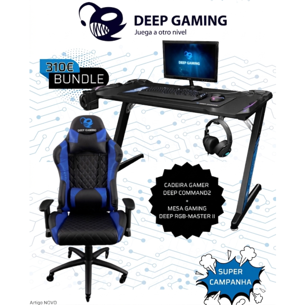 Bundle Gaming – Cadeira Command2 + Mesa RGB-Master II (IVA e Portes Incluídos)